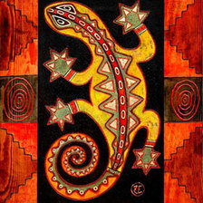 Схема вышивки «африканская ящерица»