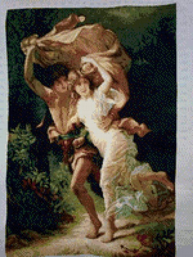 девушка и юноша - дождь - предпросмотр