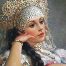 Схема вышивки «Русская красавица»