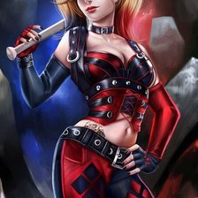 Схема вышивки «харли куин»