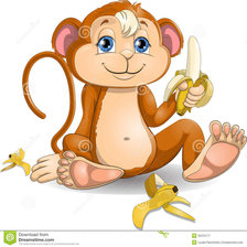 Схема вышивки «обезьяна»