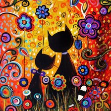 Схема вышивки «котики»