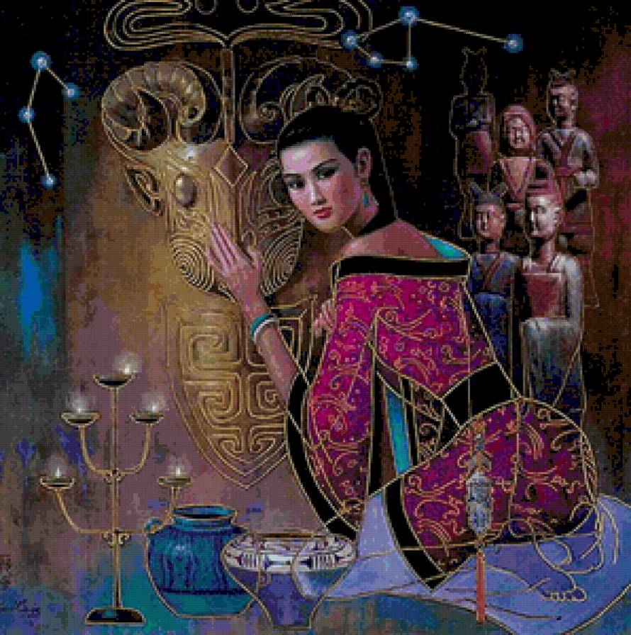 картина - женский образ женщины портрет картины восток - предпросмотр