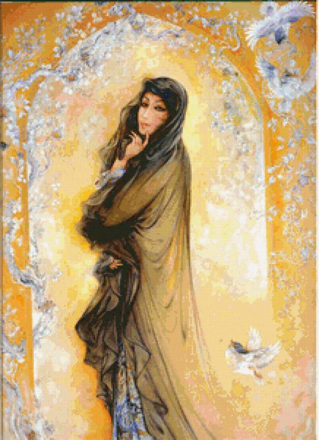 картина - женский образ женщины портрет картины восток - предпросмотр