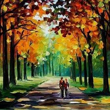 Схема вышивки «Прогулка в любимом парке.»