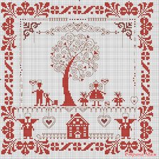 Схема вышивки «Семья»
