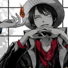 Схема вышивки «Луффи»