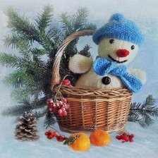 Схема вышивки «Снеговик»