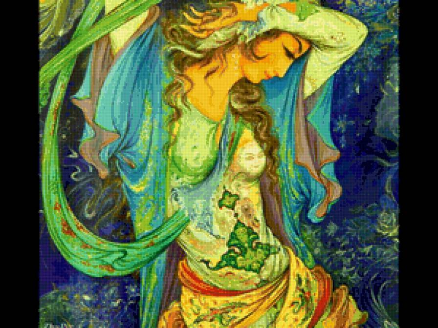 картина - женский образ женщины портрет картины восток - предпросмотр