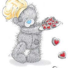 Схема вышивки «Тедди с валентинками»