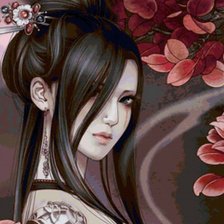 Схема вышивки «девушка»