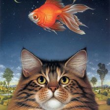 Схема вышивки «Котик»