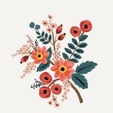 Схема вышивки «Flowers in red»