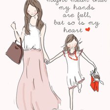 Схема вышивки «being Mom»