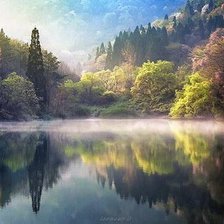 Схема вышивки «Пейзаж Южной Кореии»