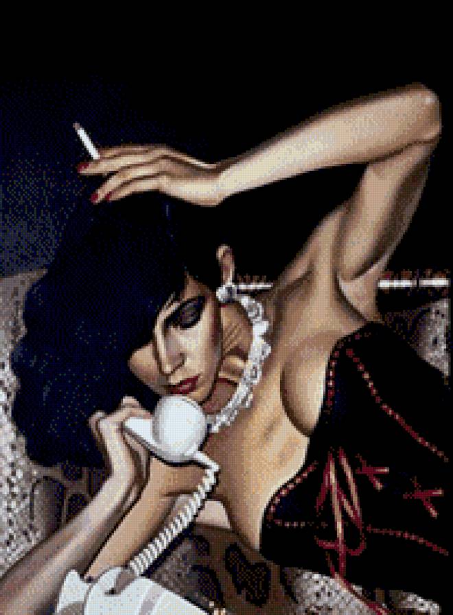 телефонный разговор - интересные дамы в роскошных местах - предпросмотр