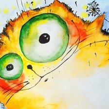 Схема вышивки «кот»