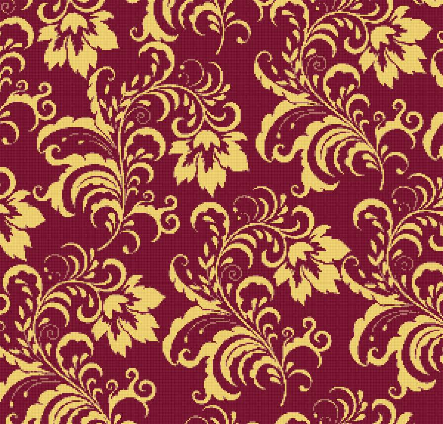 золото на красном - орнамент, подушка - предпросмотр