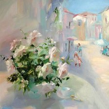 Схема вышивки «Белый город»