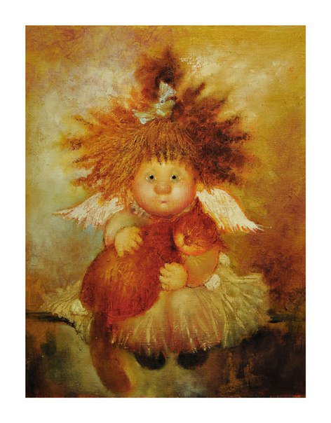 Ангел с кошкой - оригинал