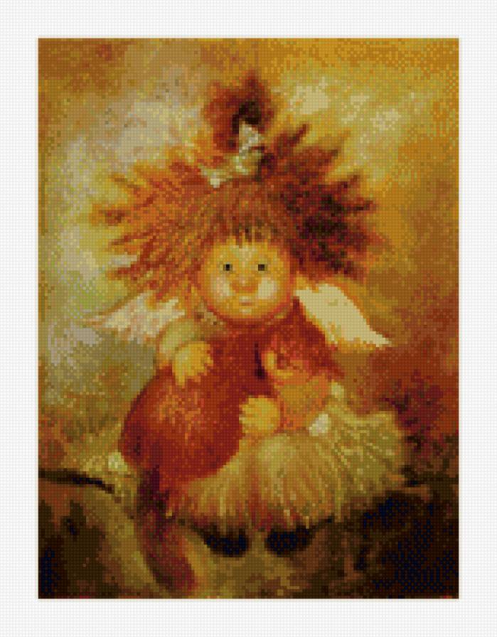 Ангел с кошкой - предпросмотр