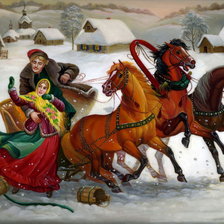 Схема вышивки «Тройка»