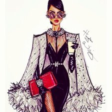 Схема вышивки «Девушка с кофе 25»