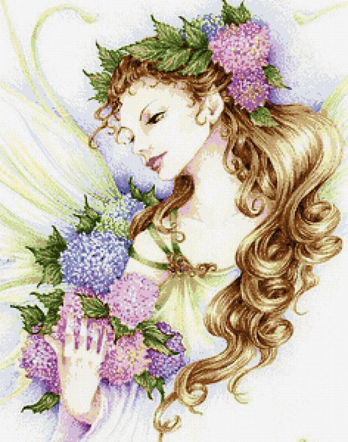 Фея цветочного куста - фэнтезт, цветы, красота женщины - предпросмотр