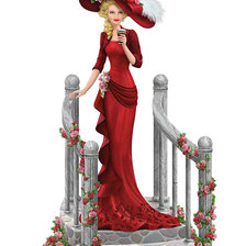 Схема вышивки «дамы Кинкейда»