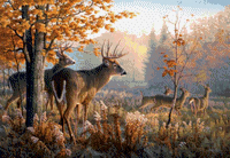 Семья оленей - предпросмотр