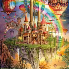 Схема вышивки «Радужный остров»