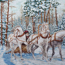 Схема вышивки «Тройка»