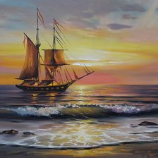 Схема вышивки «закат»