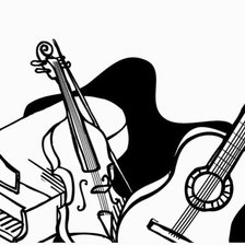 Схема вышивки «Instrumentos al compas»