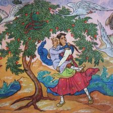 Схема вышивки «гуси-лебеди»