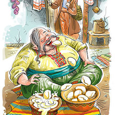 Схема вышивки «козак за трапезой»