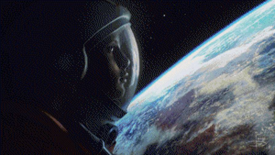 Космос - космос, пустота, девушка, космонавт - предпросмотр