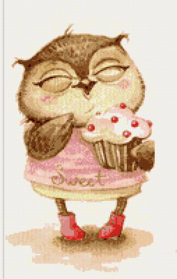 Совушка с кексом - предпросмотр