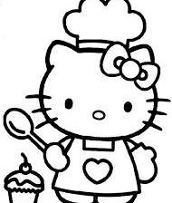 Схема вышивки «kitty cocinera»