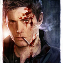 Схема вышивки «Дин Винчестер»