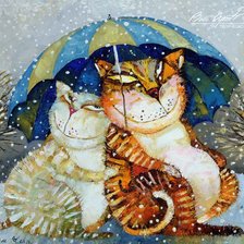 Схема вышивки «котики»