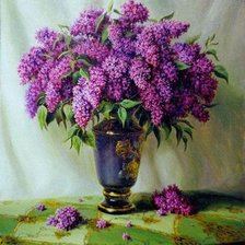 Схема вышивки «Сирень»