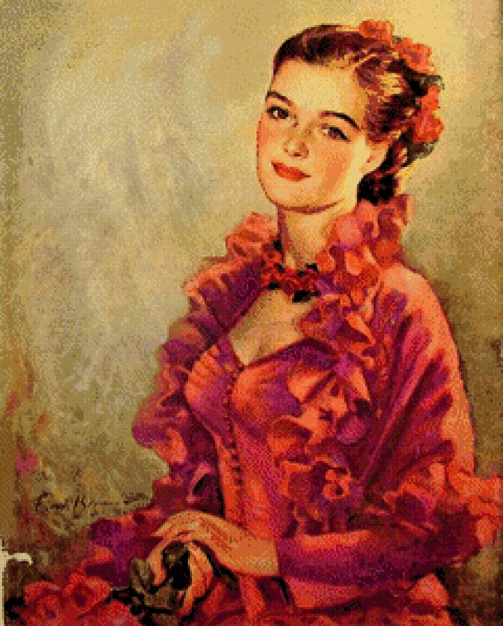 Дама в красном платье - красавица, платье, красота, женщина, девушка, дама - предпросмотр