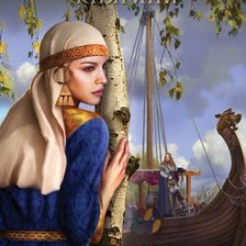 Схема вышивки «Русь, русская княгиня Скорослава»