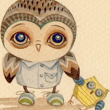 Схема вышивки «совенок»