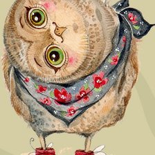 Схема вышивки «сова»