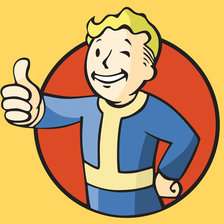 Схема вышивки «Vault-boy»