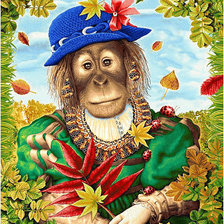 Схема вышивки «Обезьяна»