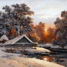 Схема вышивки «русская зима»