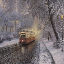 Схема вышивки «зима в городе»